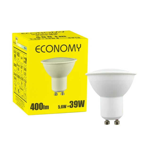 Żarówka GU10 5 W = 36 W 400 lm Ciepła biel Economy