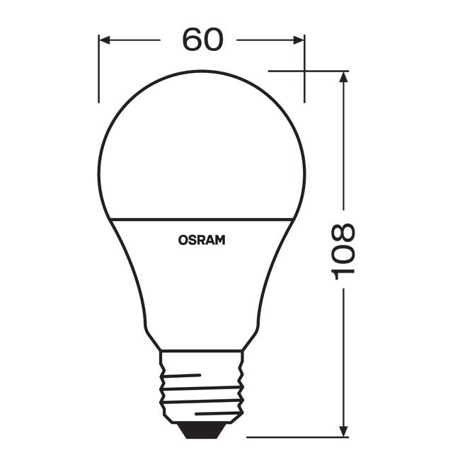Żarówka LED 2 szt. E27 10 W = 75 W 1055 lm Ciepła biel Osram
