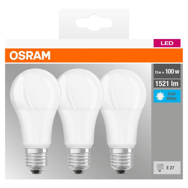 Żarówka LED 3 szt. E27 13 W = 100 W 1521 lm Neutralna OSRAM