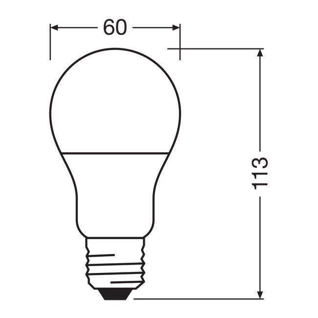 Żarówka LED 3 szt. E27 6.5 W = 60 W 806 lm Ciepła OSRAM