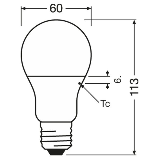 Żarówka LED 3 szt. LED E27 8.5 W = 60 W 806 lm Ciepła OSRAM