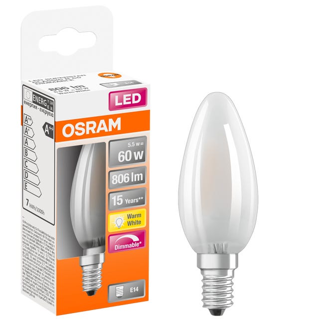 Żarówka LED E14 (230 V) 7W 806 lm Ciepła biel OSRAM