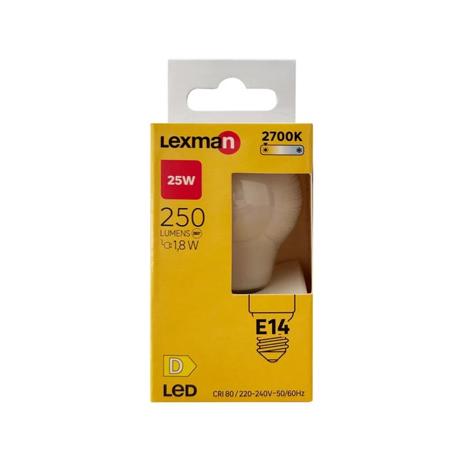 Żarówka LED E14 1,8 W 250 lm Ciepła biel Lexman