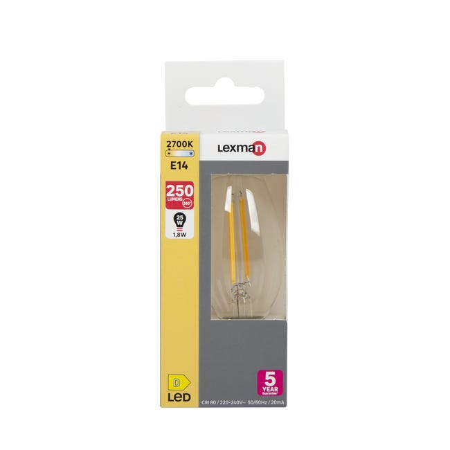 Żarówka LED E14 1,8W 250 LM Ciepła biel Lexman