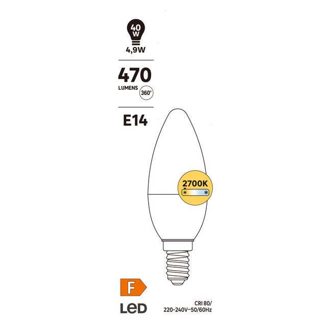 Żarówka LED E14 4,9 W 470 lm Ciepła biel Lexman