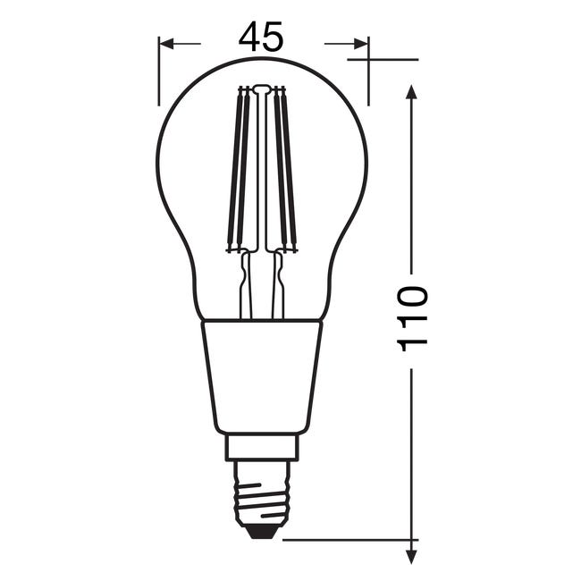 Żarówka LED E14 4 W = 40 W 470 lm Ciepła biel Ledvance