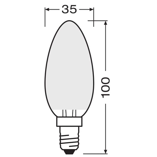 Żarówka LED E14 4 W = 40 W 470 lm Zimna biel Osram