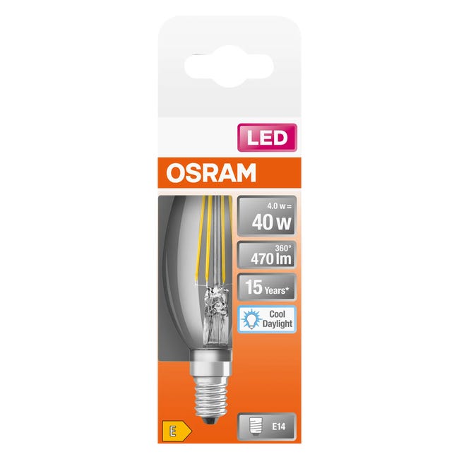 Żarówka LED E14 4 W = 40 W 470 lm Zimna biel Osram