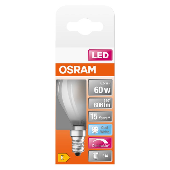 Żarówka LED E14 6,5 W = 60 W 806 lm Zimna biel Osram