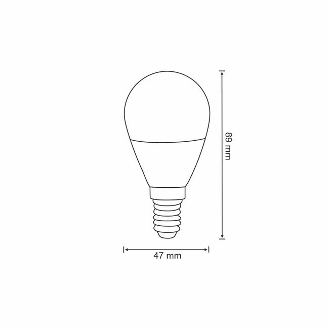 Żarówka LED E14 TUYA (230 V) 5,5 W 470 lm RGB WIFI POLUX