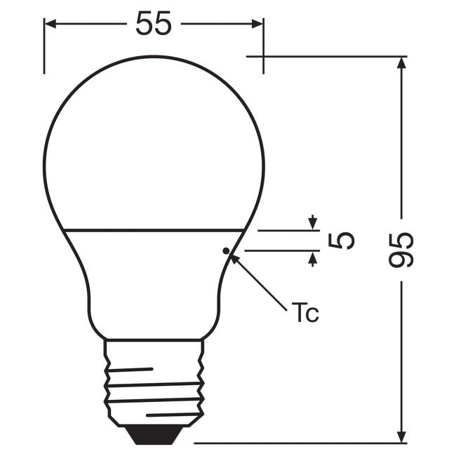 Żarówka LED E27 (230 V) 5,5 W 470 lm Ciepła biel OSRAM