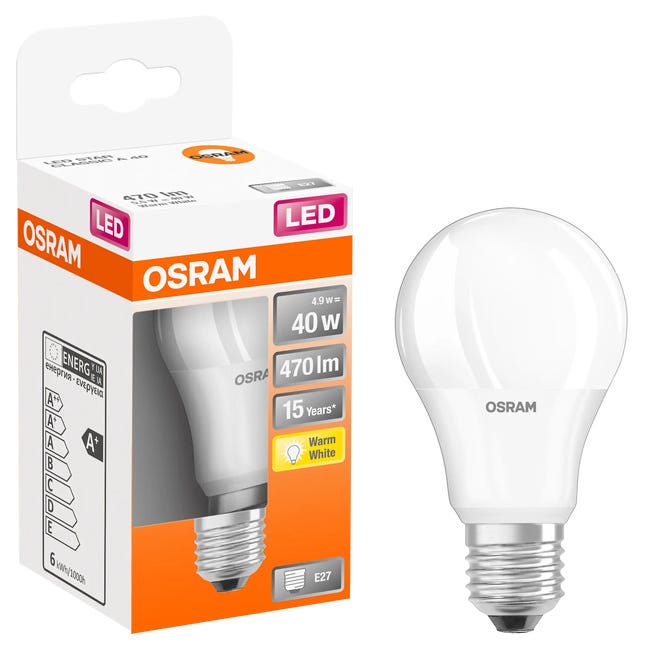 Żarówka LED E27 (230 V) 5,5 W 470 lm Ciepła biel OSRAM