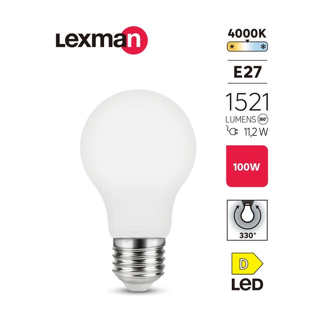 Żarówka LED E27 11,2 W 1521 lm Neutralna biel Lexman