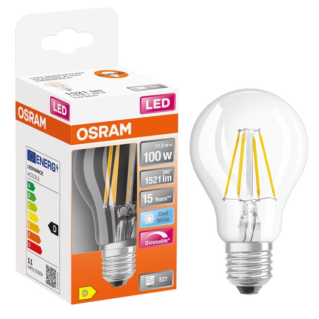 Żarówka LED E27 12 W = 100 W 1521 lm Neutralna biel Osram