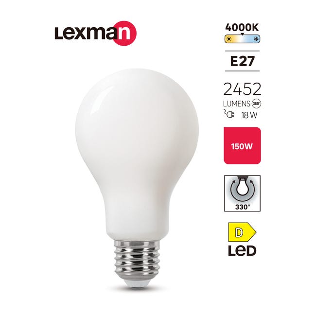 Żarówka LED E27 18 W 2452 lm Neutralna biel Lexman