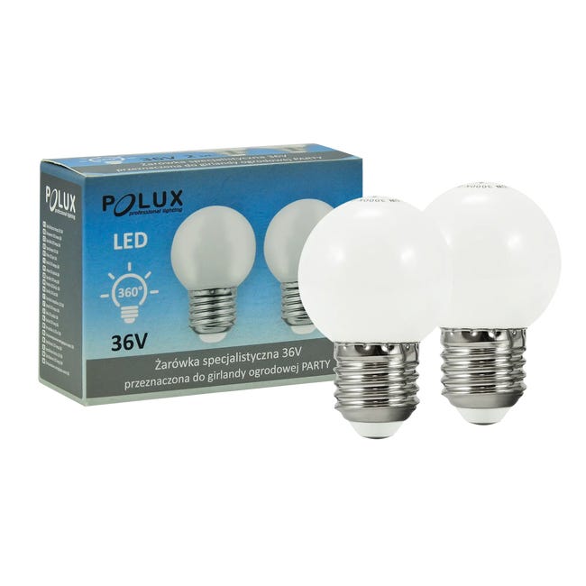 Żarówka LED E27 2 szt. Party 36 V 50 lm Ciepła Polux
