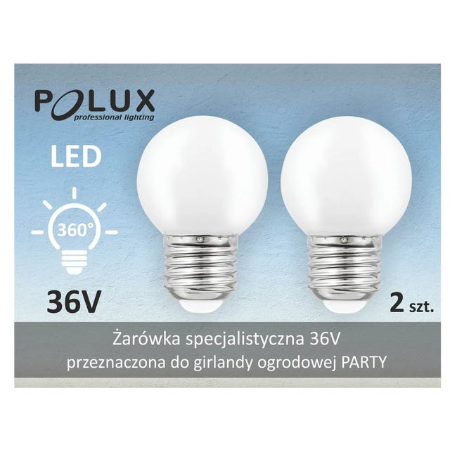 Żarówka LED E27 2 szt. Party 36 V 50 lm Ciepła Polux