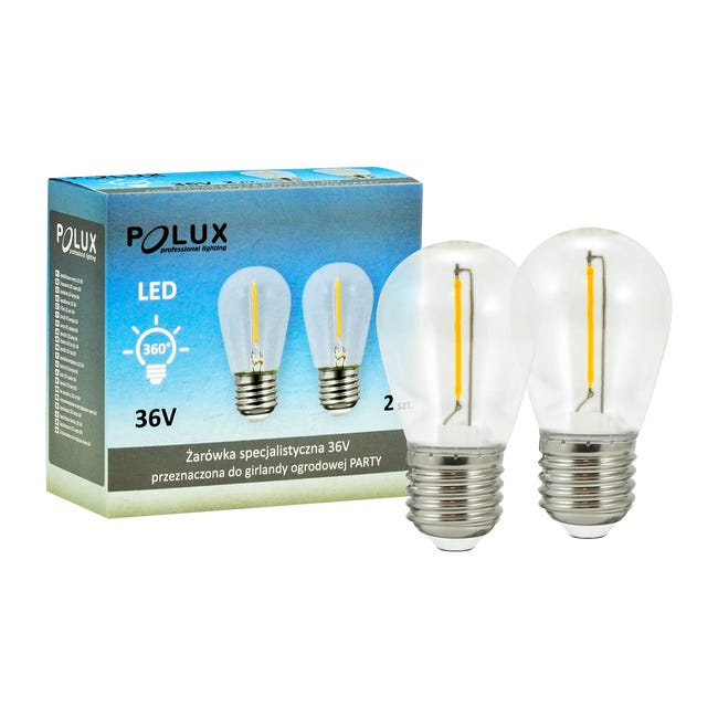 Żarówka LED E27 2 szt. Party 36 V 80 lm Ciepła Polux