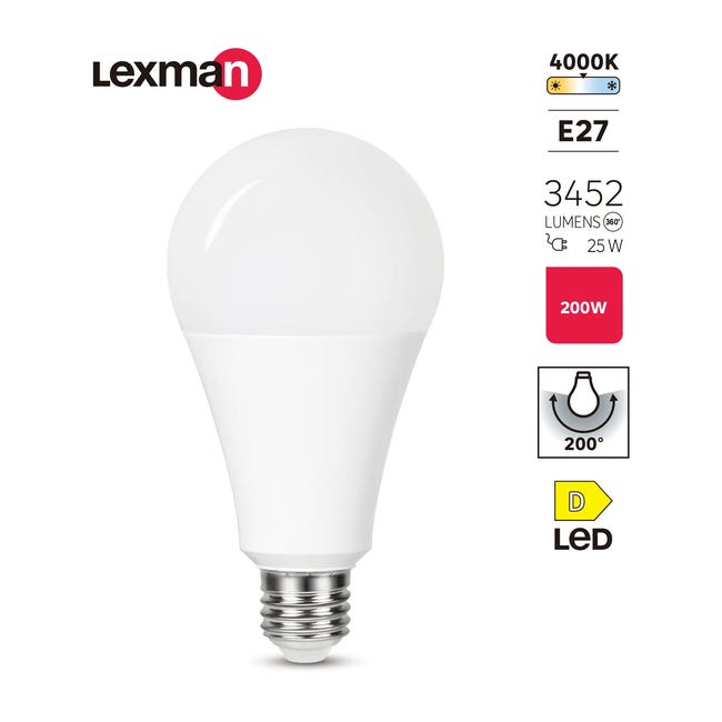 Żarówka LED E27 24 W 3452 lm Neutralna biel Lexman	