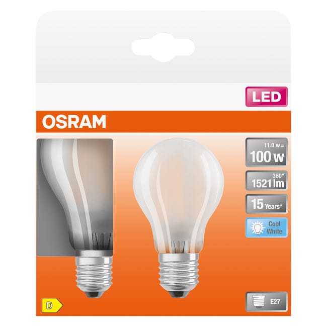 Żarówka LED E27 2szt. 11 W 1521 lm Neutralna biel Osram