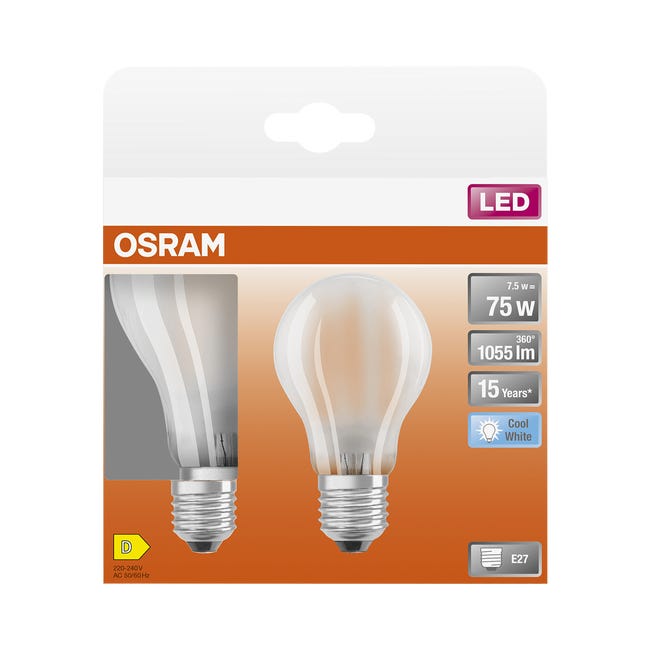 Żarówka LED E27 2szt. 7,5 W 1055 lm Neutralna biel Osram
