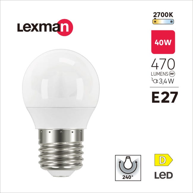 Żarówka LED E27 3,4 W 470 lm Ciepła biel Lexman