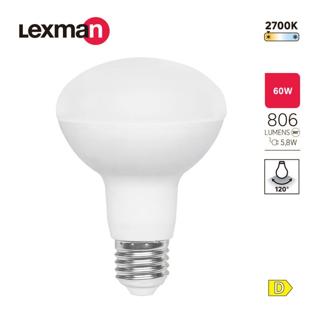 Żarówka LED E27 5,8 W 806 lm Ciepła biel Lexman