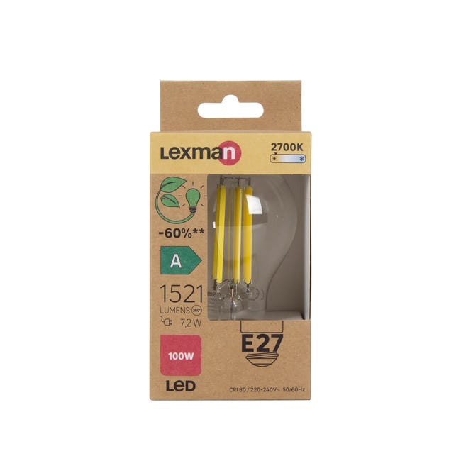 Żarówka LED E27 7,2 W 1521 lm Ciepła biel Lexman