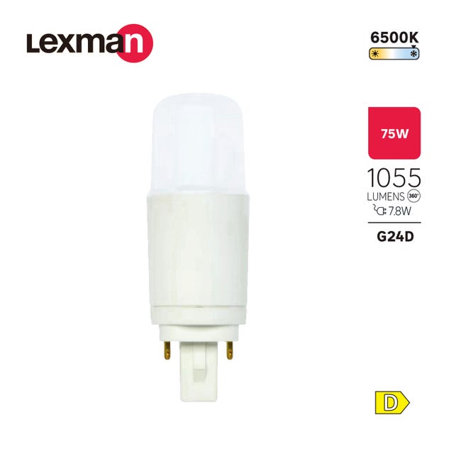 Żarówka LED G24D3 7,8 W 1055 lm Zimna biel Lexman