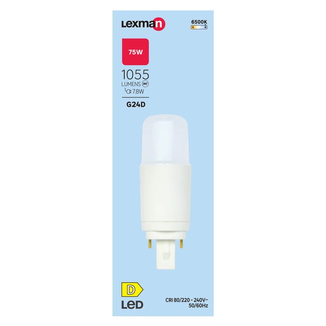 Żarówka LED G24D3 7,8 W 1055 lm Zimna biel Lexman