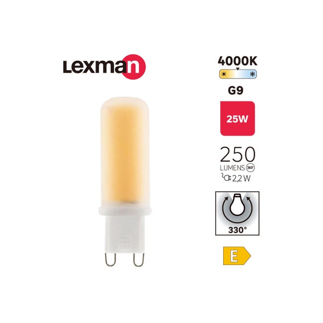 Żarówka LED G9 2,2 W 250 lm Neutralna biel Lexman