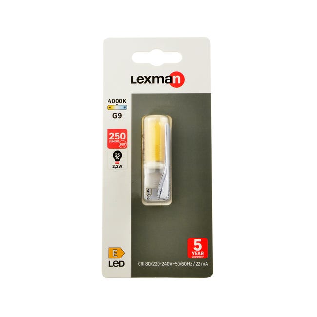 Żarówka LED G9 2.2 W = 25 W 250 lm Neutralna biel Lexman