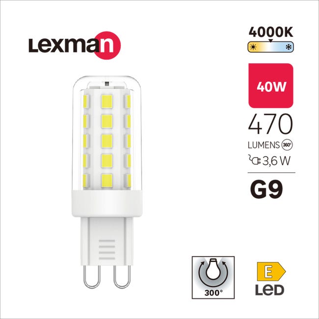 Żarówka LED G9 3,6 W 470 lm Neutralna biel Lexman