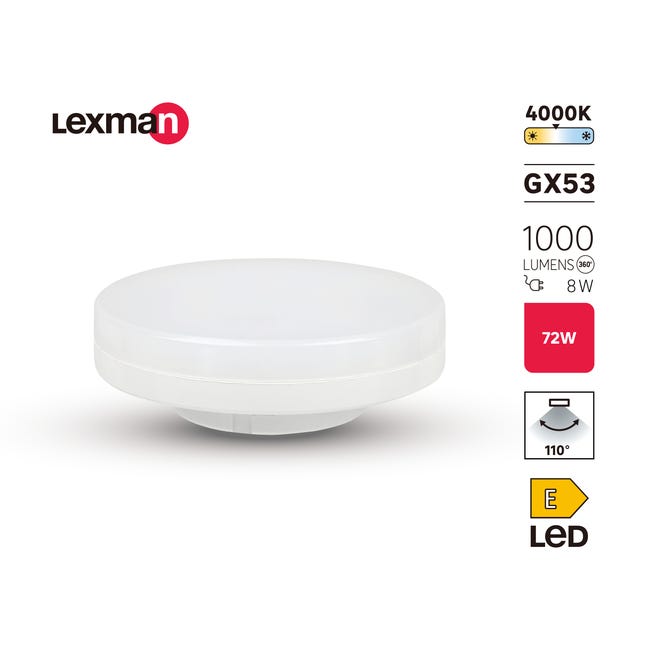 Żarówka LED GX53 9 W 1000 lm Neutralna biel Lexman