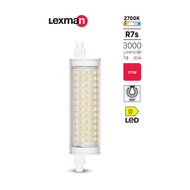 Żarówka LED R7S 20 W 3000 lm Ciepła biel Lexman