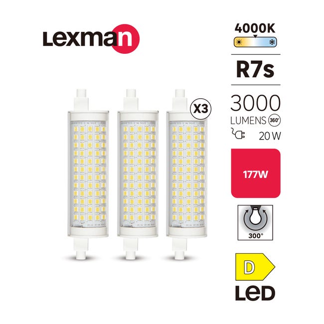Żarówka LED R7S 20 W 3000 lm Neutralna biel Lexman