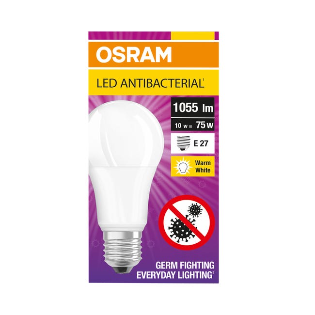 Żarówka antybakteryjna LED E27 10 W 1055 lm Ciepła Osram