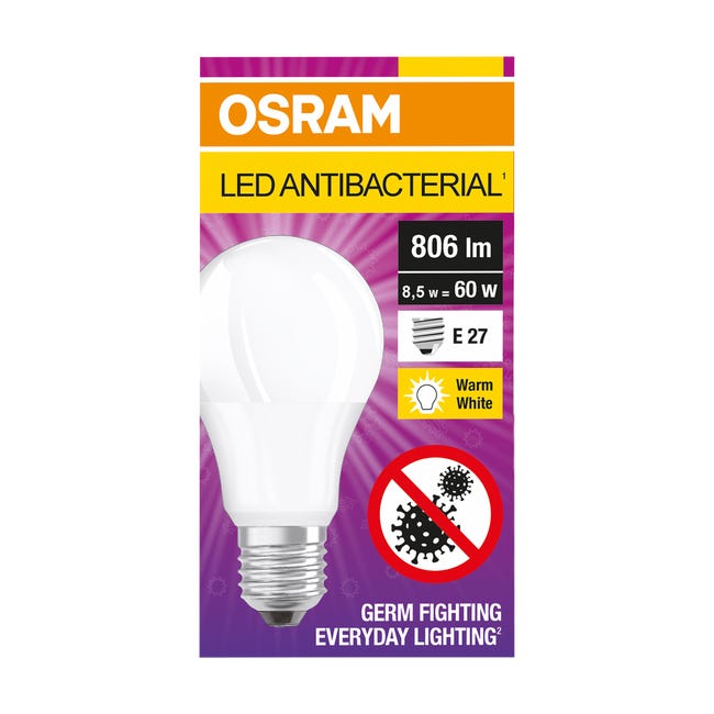 Żarówka antybakteryjna LED E27 8.5 W 806 lm Ciepła Osram