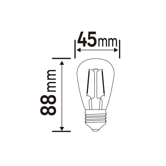 Żarówka dekoracyjna LED 5 szt. E27 1,5 W 90 lm IP44 Lexman