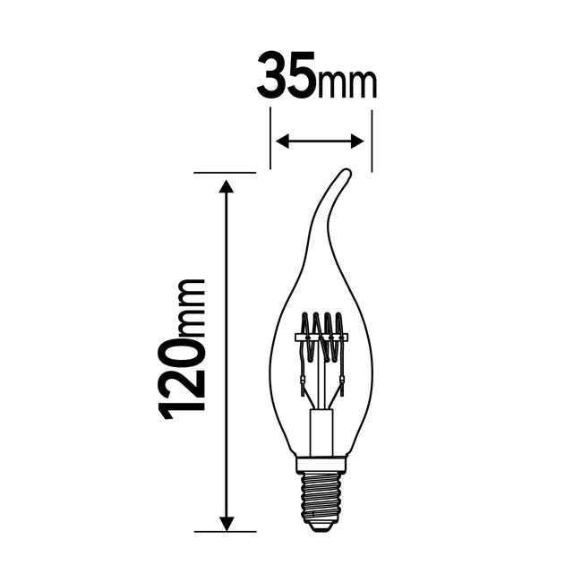 Żarówka dekoracyjna LED E14 3,4 W 200 lm Lexman