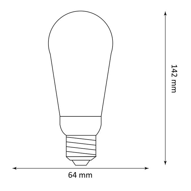 Żarówka dekoracyjna LED E27 3.5 W 60 lm czarna Polux