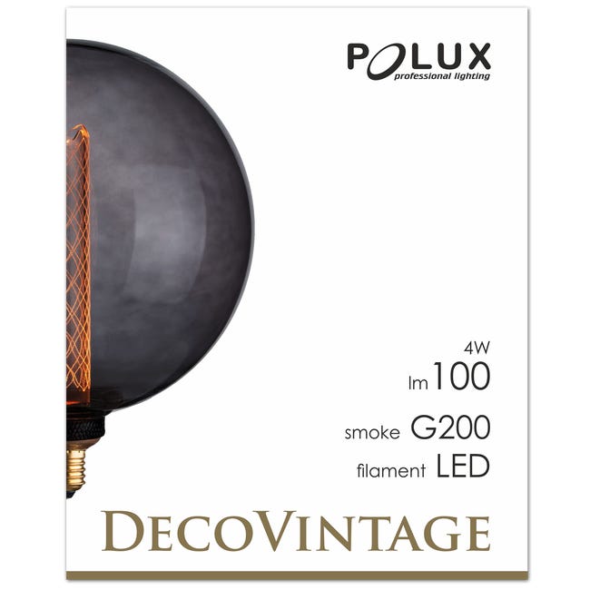 Żarówka dekoracyjna LED E27 4 W 100 lm czarna Polux
