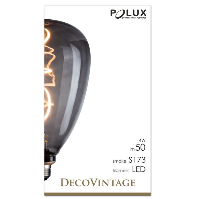 Żarówka dekoracyjna LED E27 4 W 50 lm przydymiona Polux