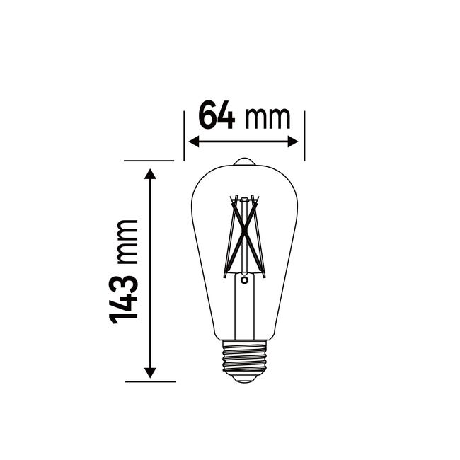 Żarówka dekoracyjna LED E27 7,2 W = 60 W 806 lm Lexman