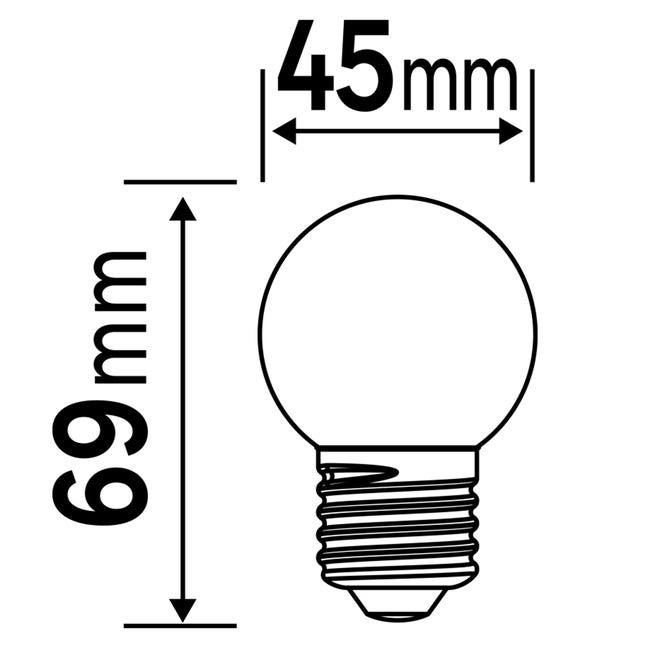 Żarówka dekoracyjna LED zestaw 5 szt. E27 IP 44 1 W = 25 W 21 lm Lexman