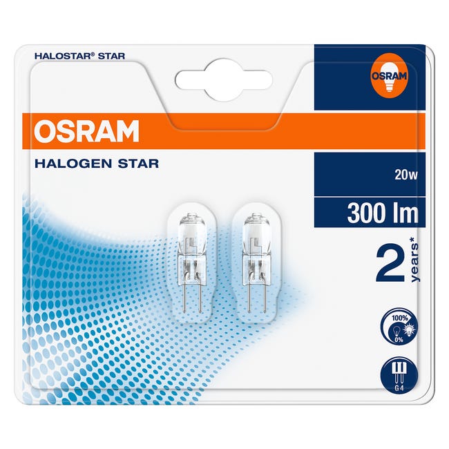 Żarówka halogenowa G4 2 szt. 20 W 300 lm Osram