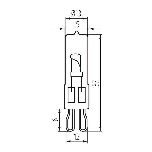 Żarówka halogenowa G9 20 W 235 lm Ciepła Kanlux