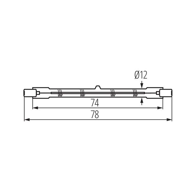 Żarówka halogenowa R7S 120 W = 155 W 2220 lm Kanlux