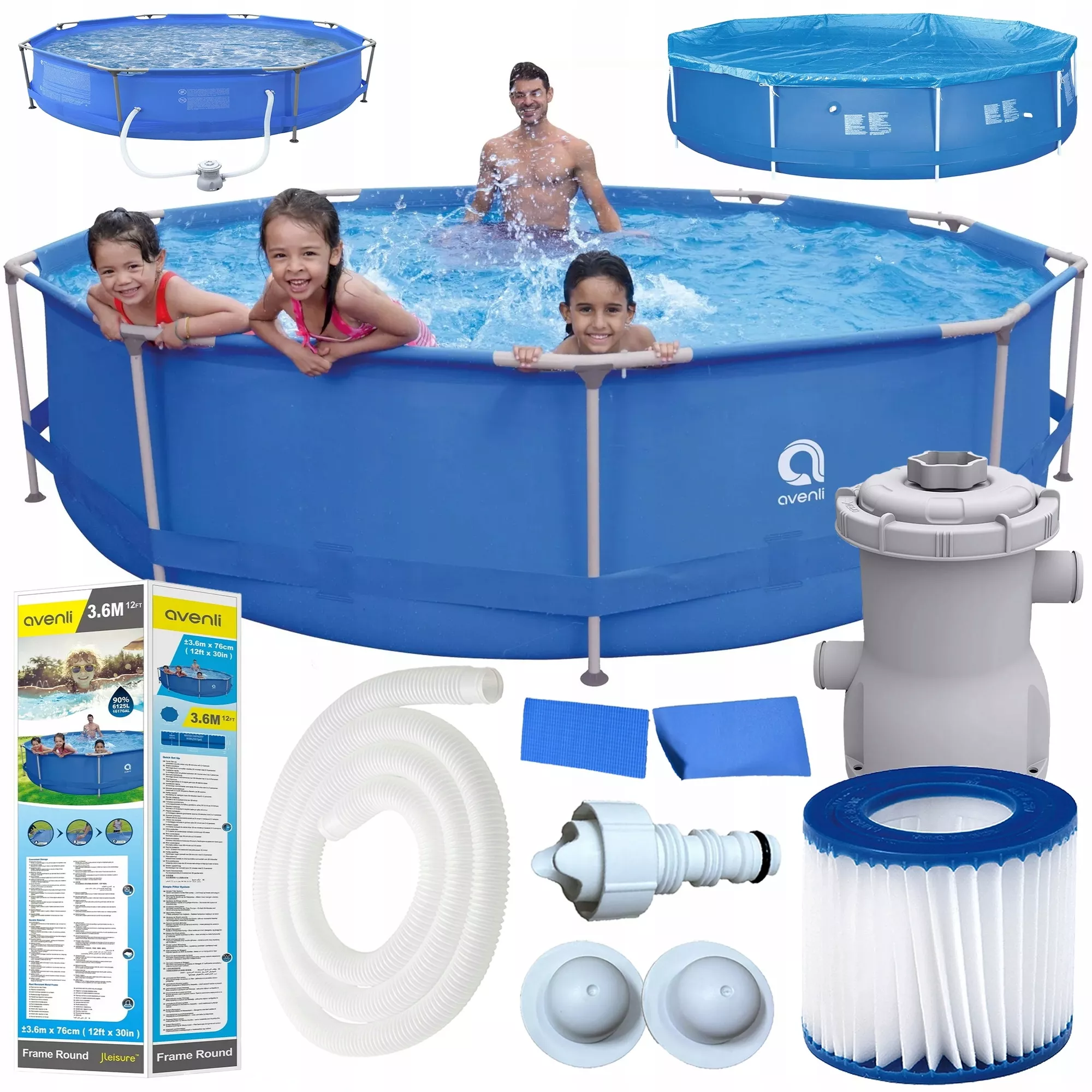 Basen stelażowy okrągły Avenli LSC17799EU 360 x 76 cm | 