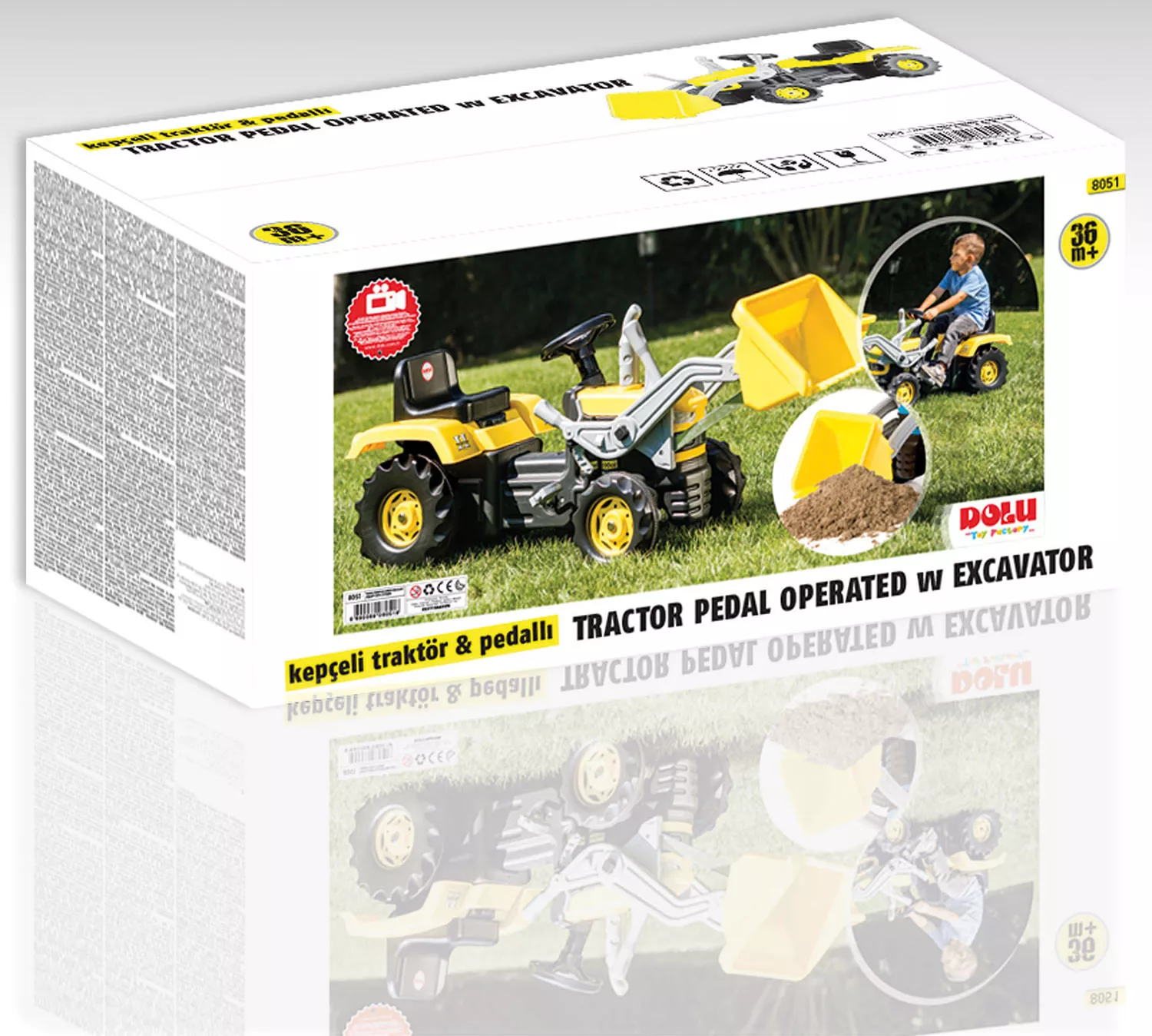 Koparka-traktor na pedały Wader dla dzieci  mini